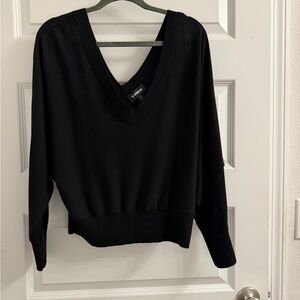 Express Classic Black V-Neck Sweater